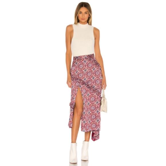 MAJORELLE Tallulah Midi Skirt in Mosaic Multi Color NWT Size Small - Picture 2 of 4